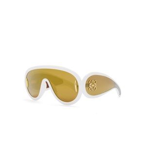 Loewe Wave Mask Sunglasses white ivory